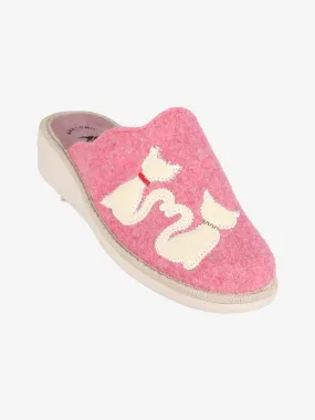 A Piedi Liberi Chaussons compensés en feutre pour femme