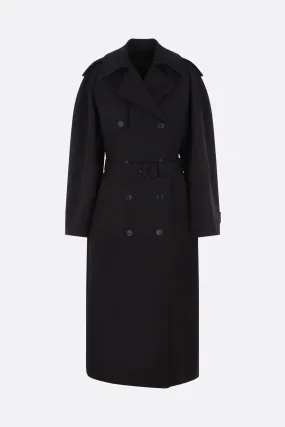 BALENCIAGA trench oversize a clessidra in gabardine