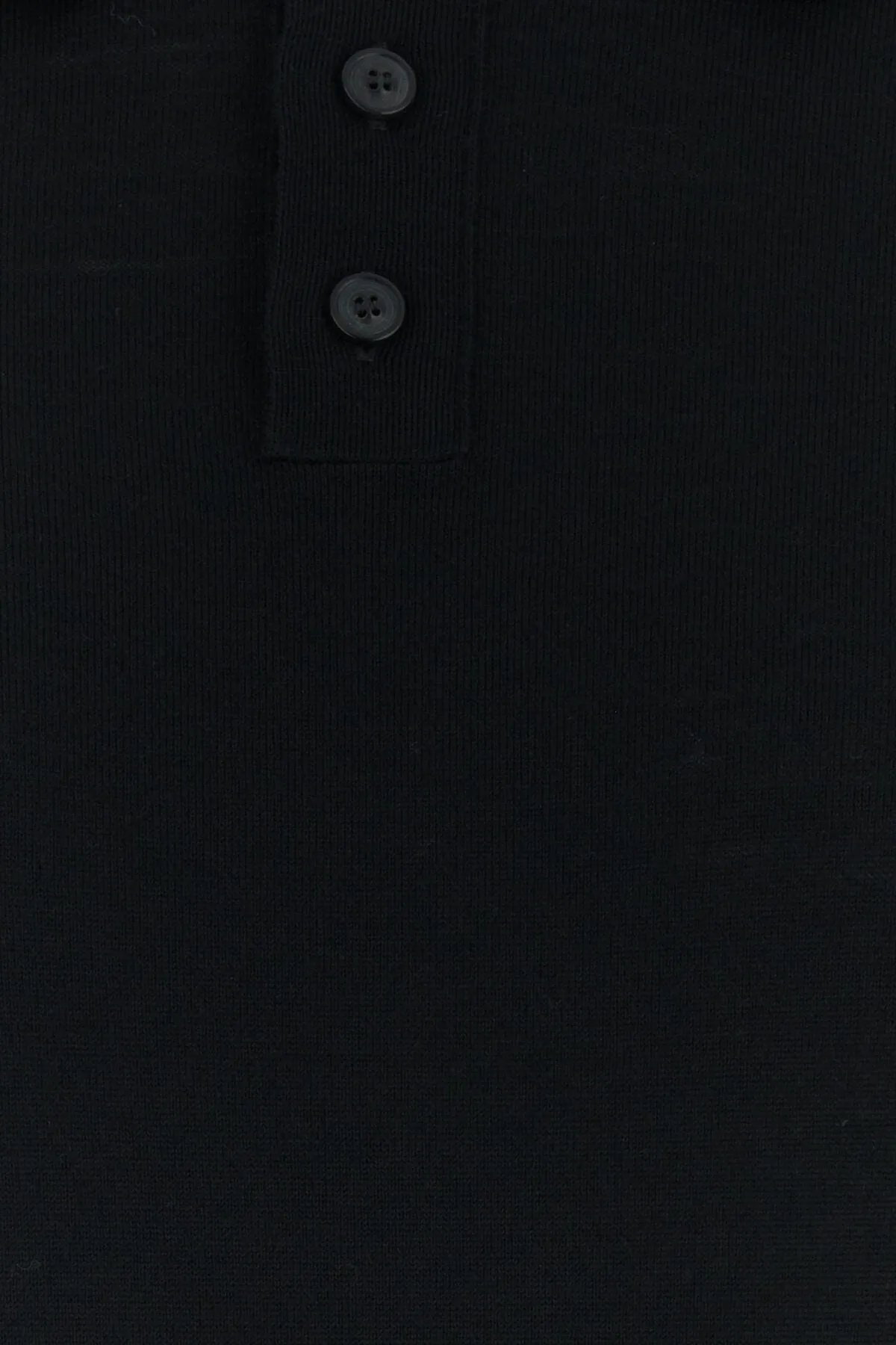 Black wool polo shirt    