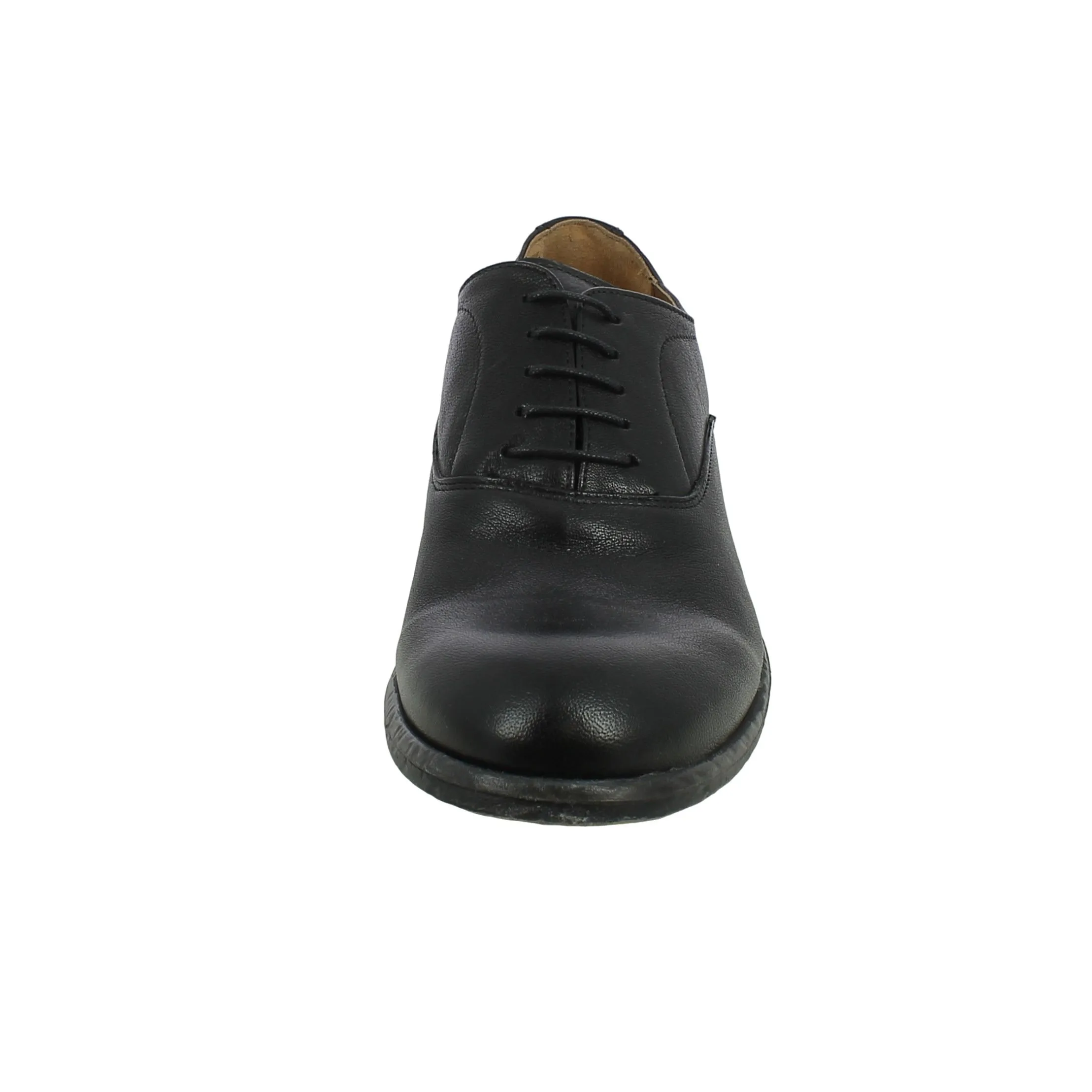 BRAND  Scarpa Stringata in Pelle Nera 