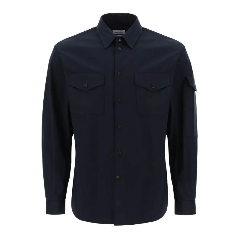 Camicia con banda logo sulla manica