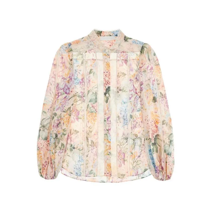 Camicia Halliday rifinita in pizzo