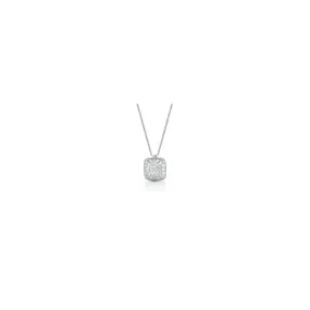 Ciondolo fantasia Dresda in oro bianco 18k con diamanti naturali e vvs