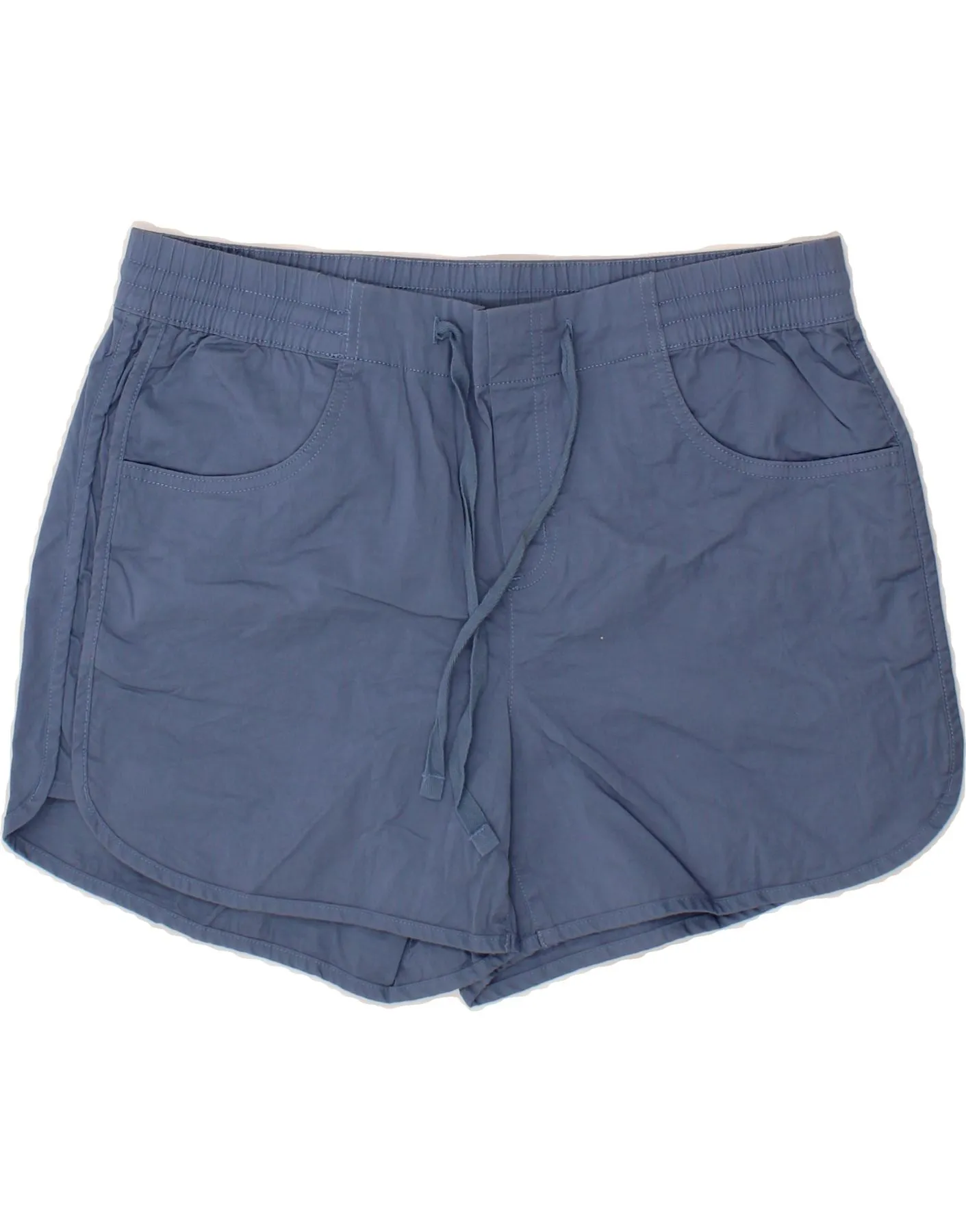 EDDIE BAUER Womens Casual Shorts US 12 Large W34  Blue Cotton