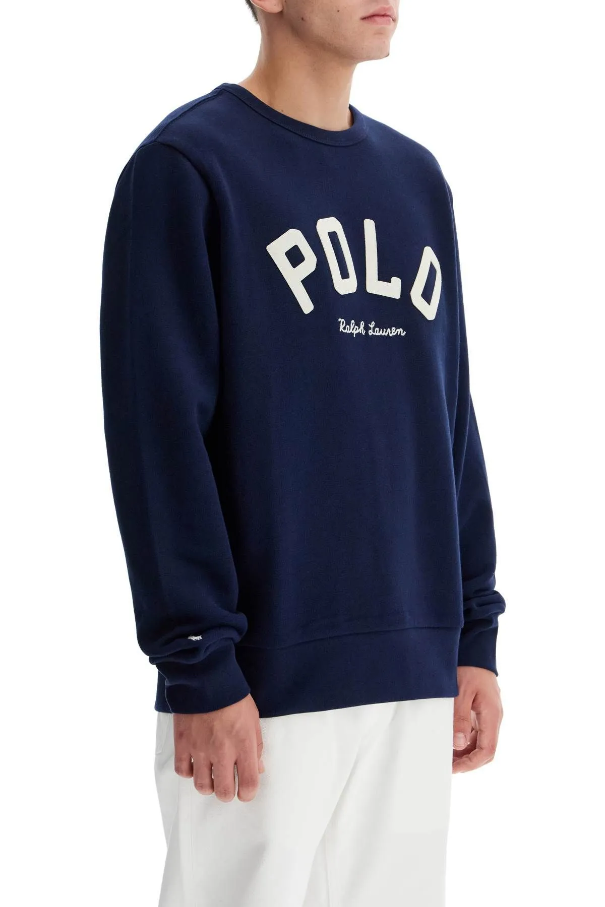 Felpa girocollo con logo lettering