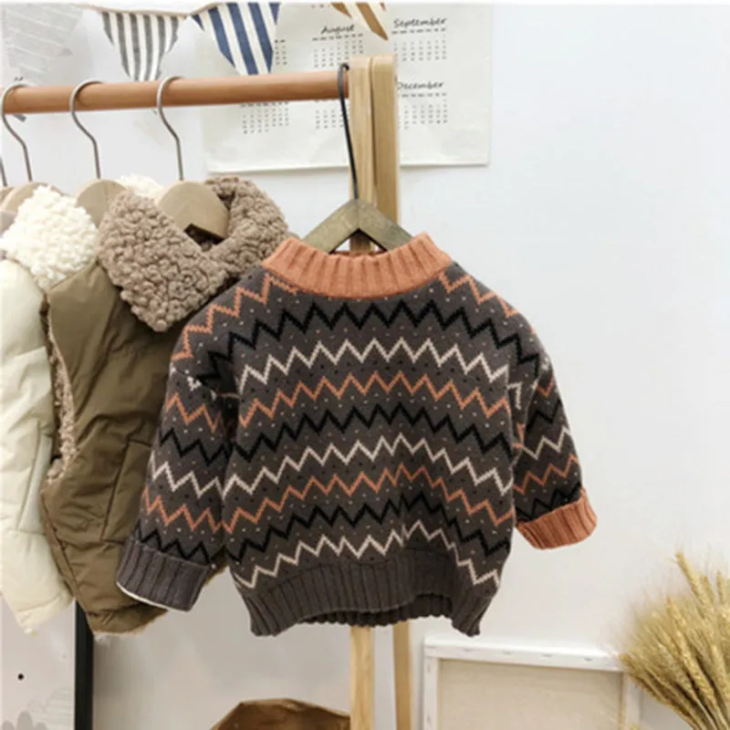Maglione di lana termico per bambini in stile coreano