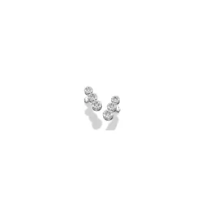 Orecchini fantasia Trondheim in oro bianco 18k con diamanti naturali e vvs