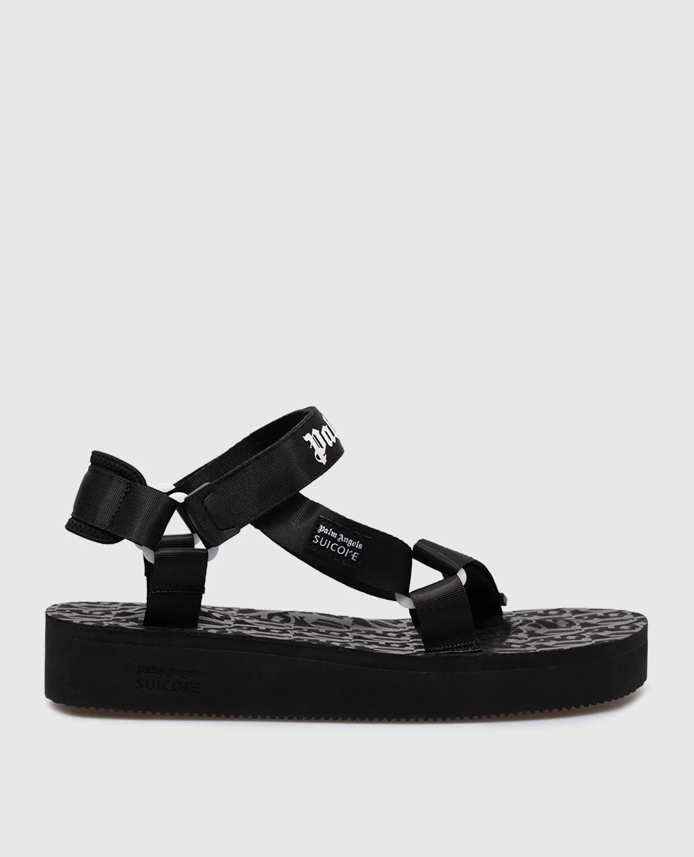 Palm Angels Sandali Suicoke neri con logo PMIH011S24MAT001