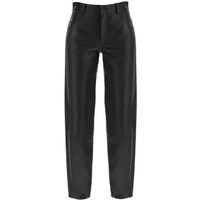 Pantaloni cinque tasche in pelle