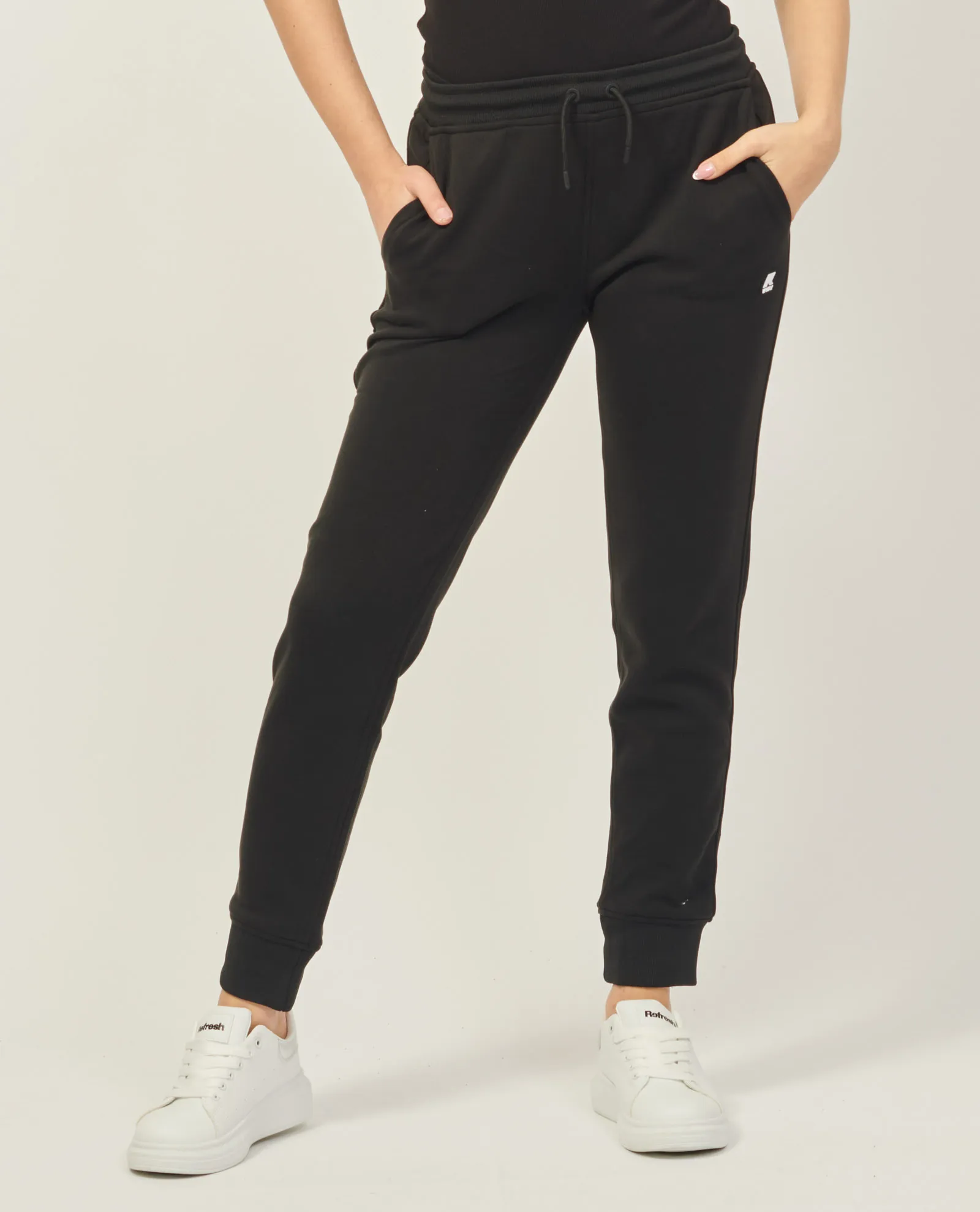 Pantaloni donna K-way Ginevra con logo in silicone