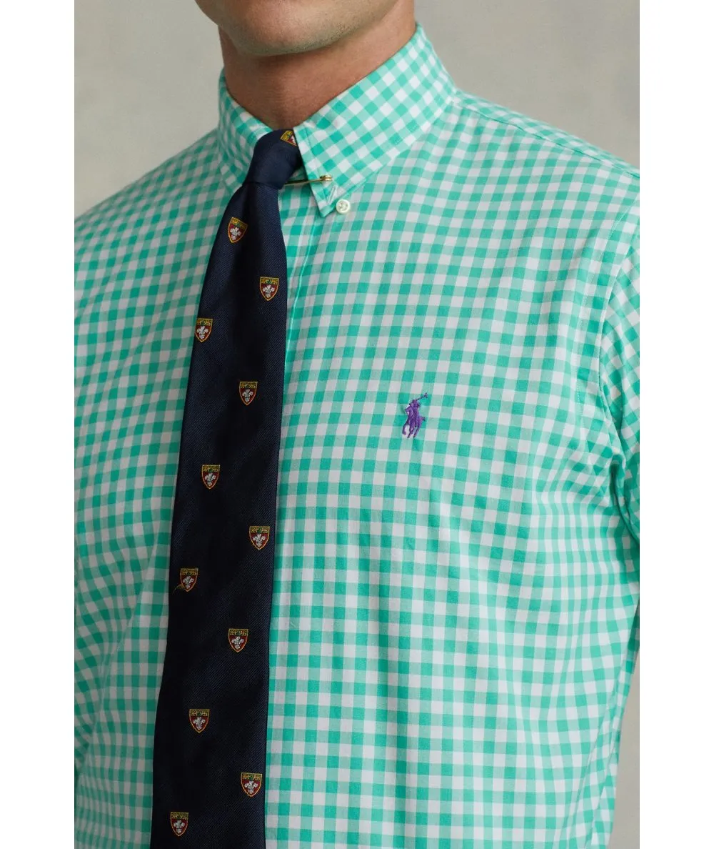 POLO RALPH LAUREN UOMO--Camicia in popeline elasticizzato a quadri slim fit