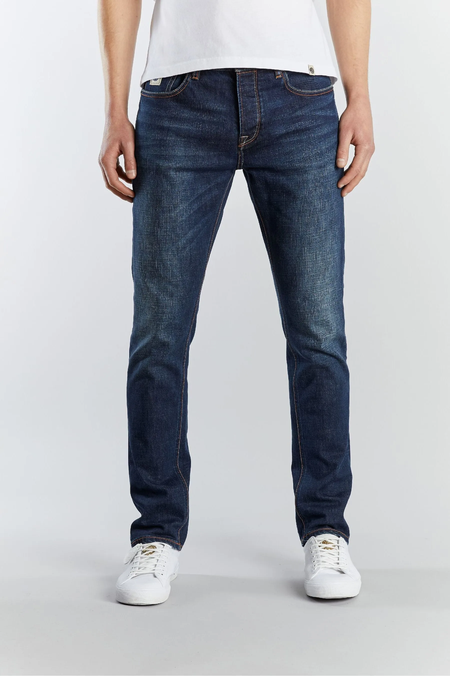 Pretty Green Denim Lavaggio scuro - SIx-Month - Erwood - Vestibilità attillata / Slim Jeans    