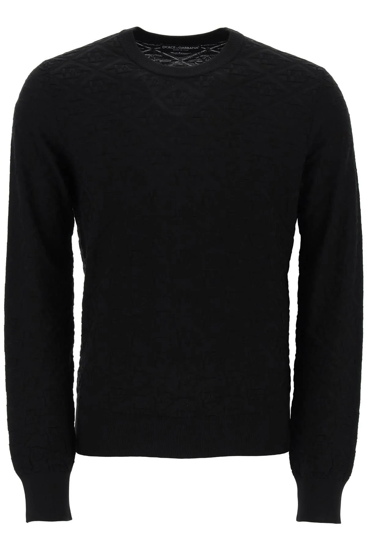 Pullover DG in seta jacquard