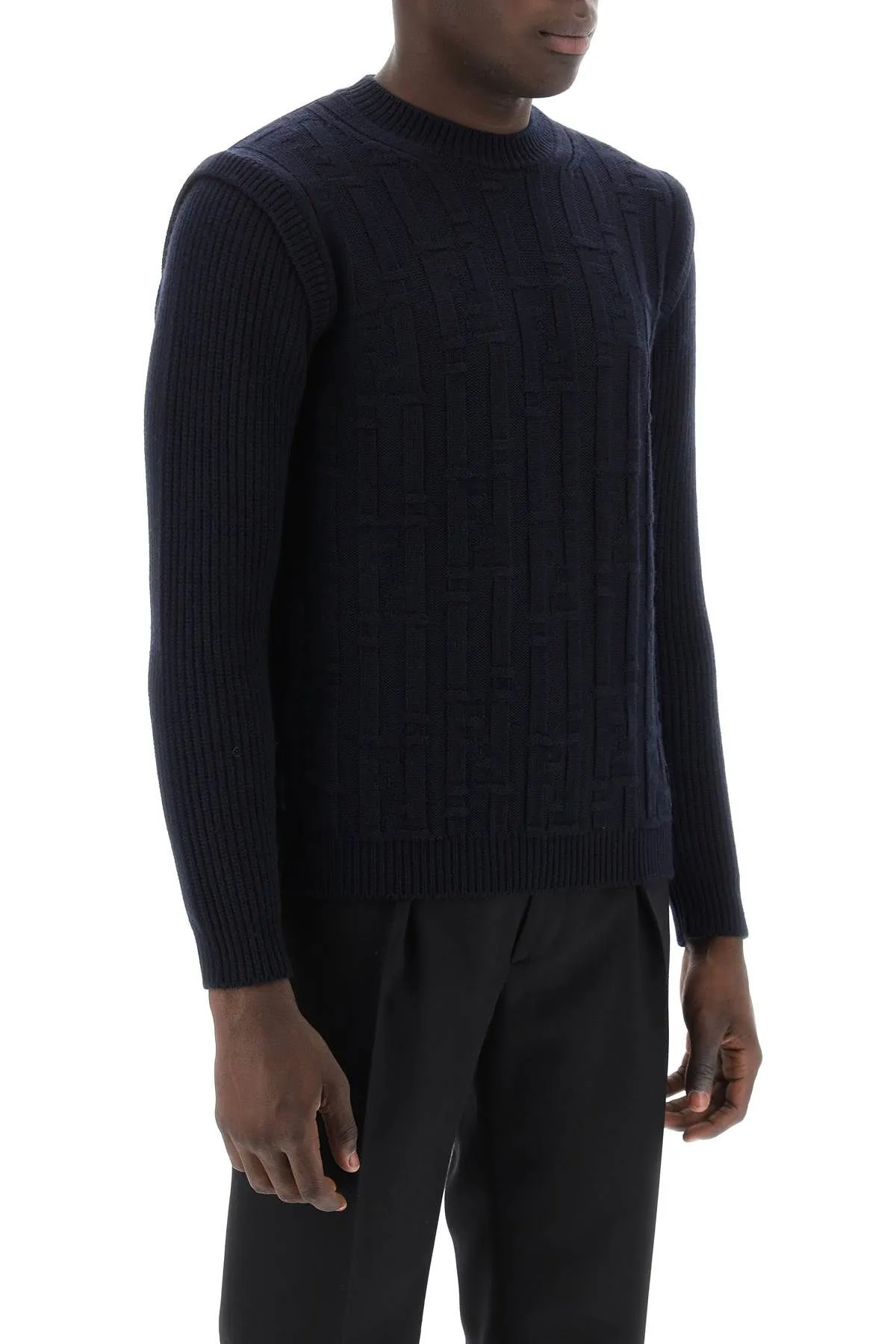 Pullover FF Stripe in lana