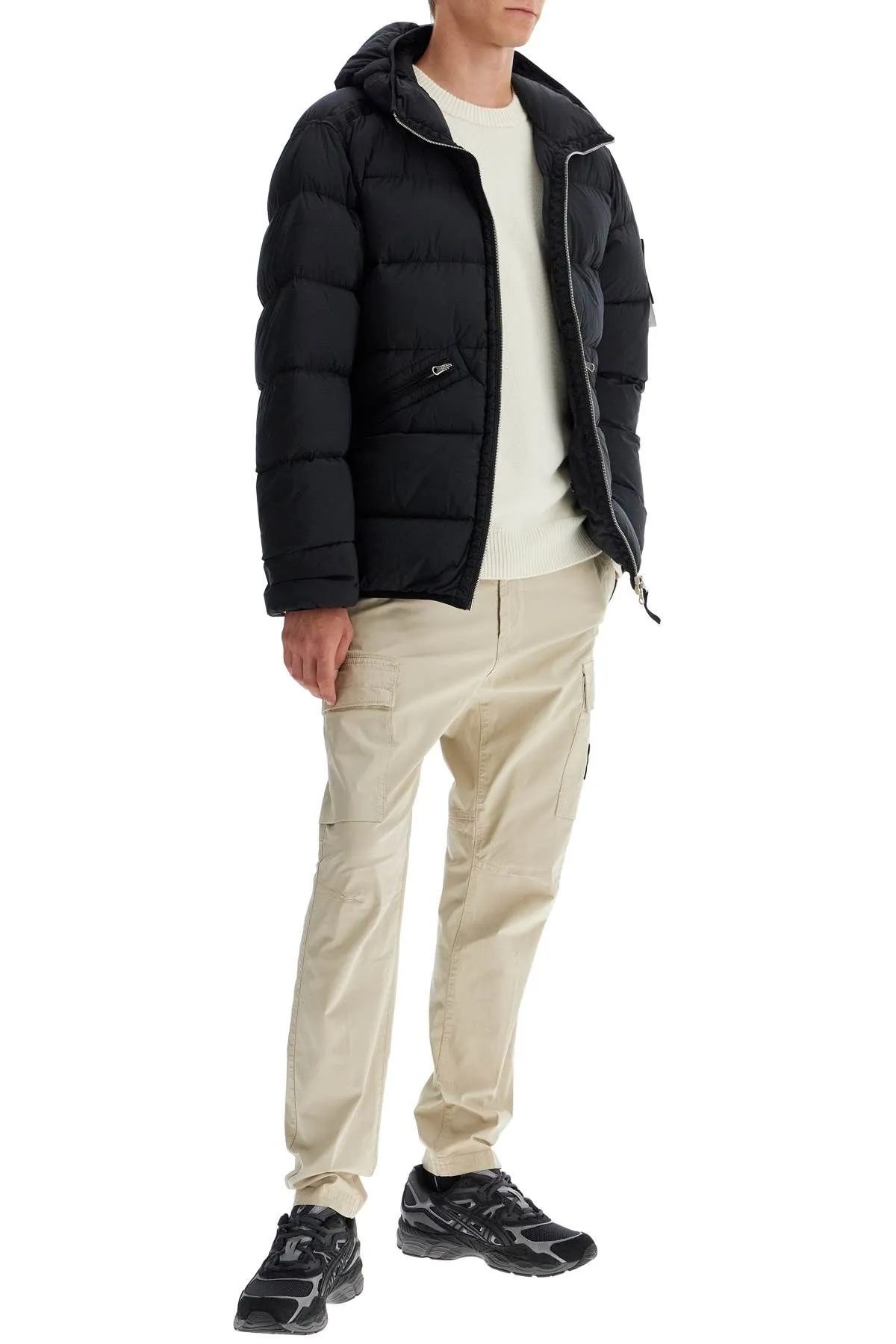 Pullover girocollo in misto lana