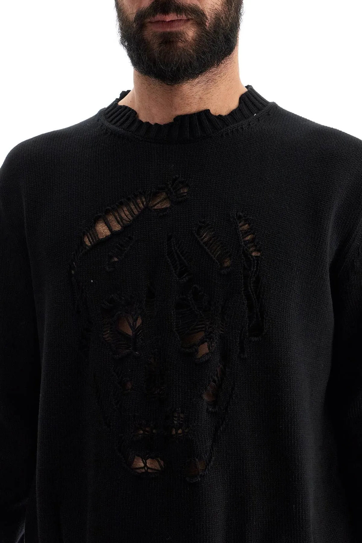 Pullover Skull effetto consumato