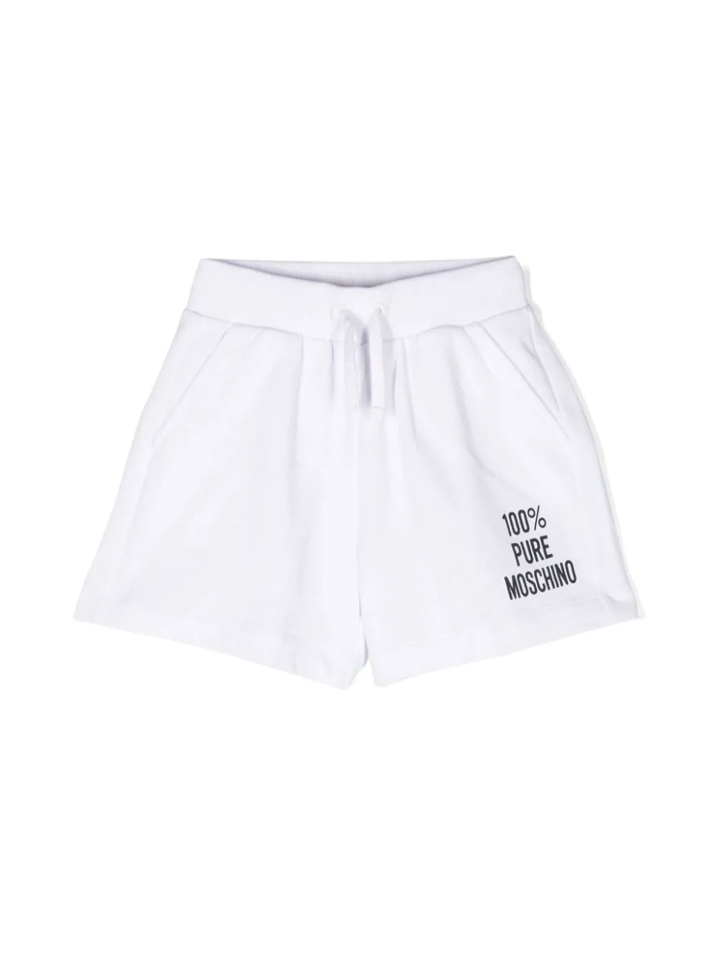 Shorts in cotone con stampa slogan