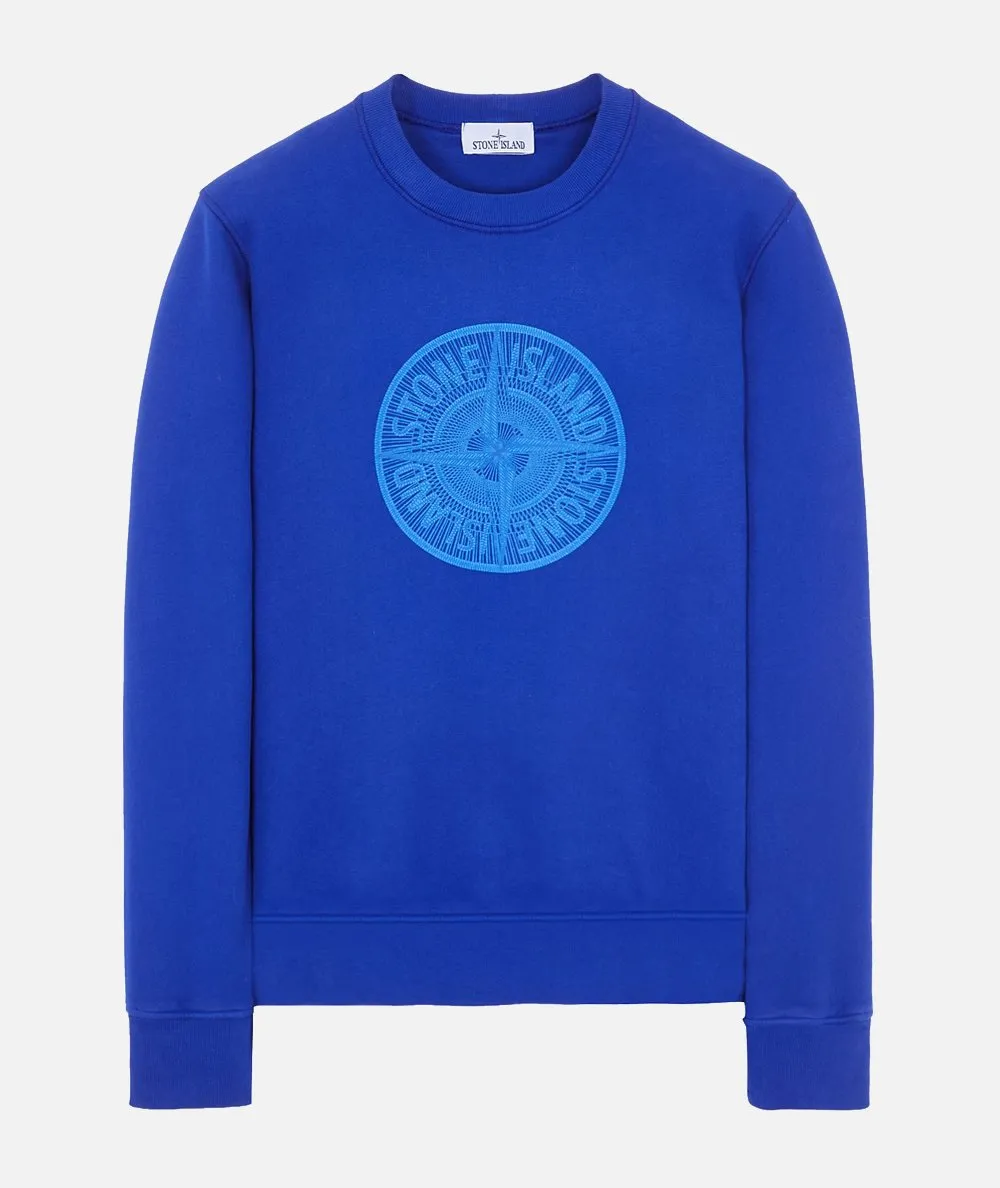 STONE ISLAND--Felpa girocollo con stampa