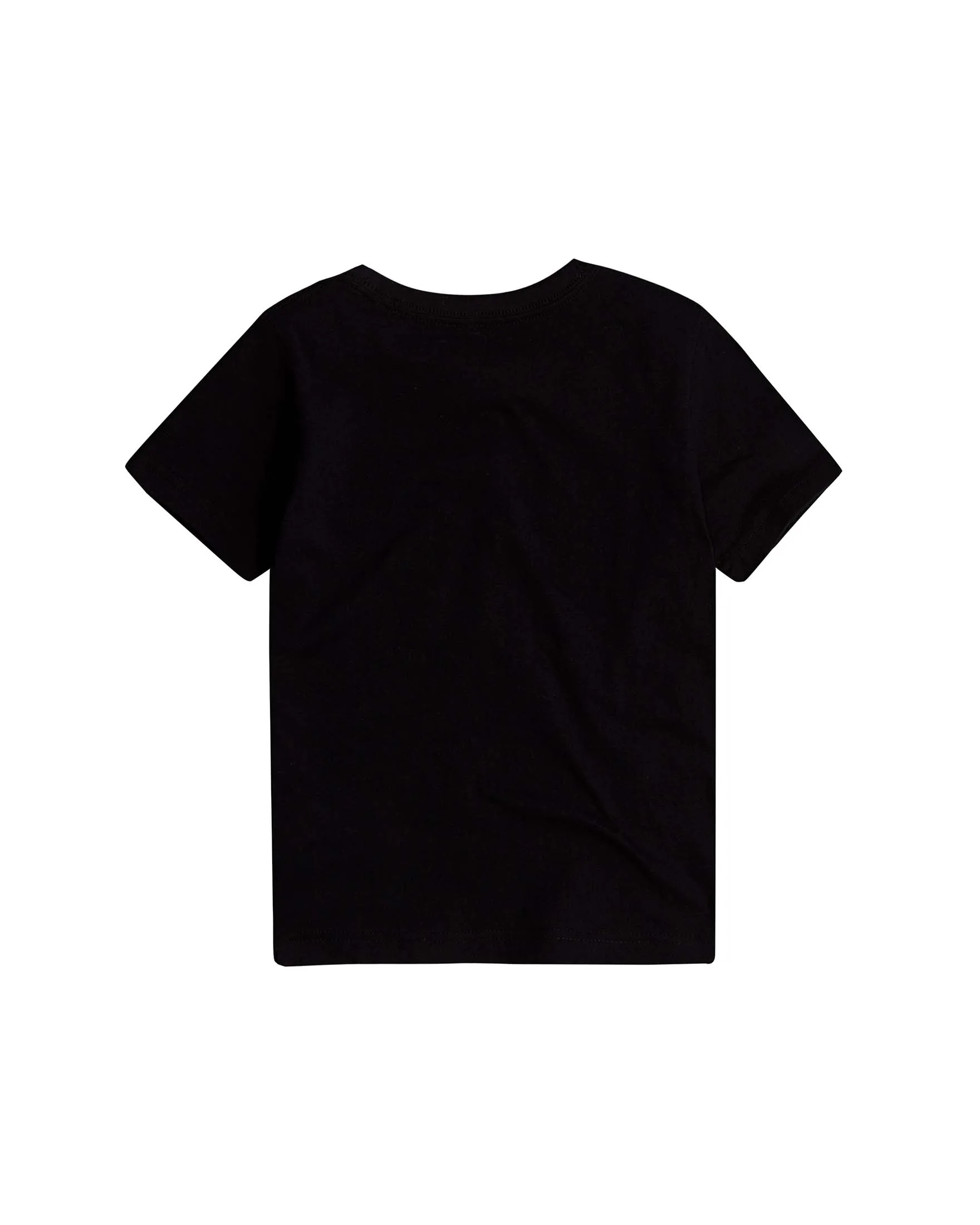 T-shirt nera mezza manica con logo heroel tricolore 10-16 anni