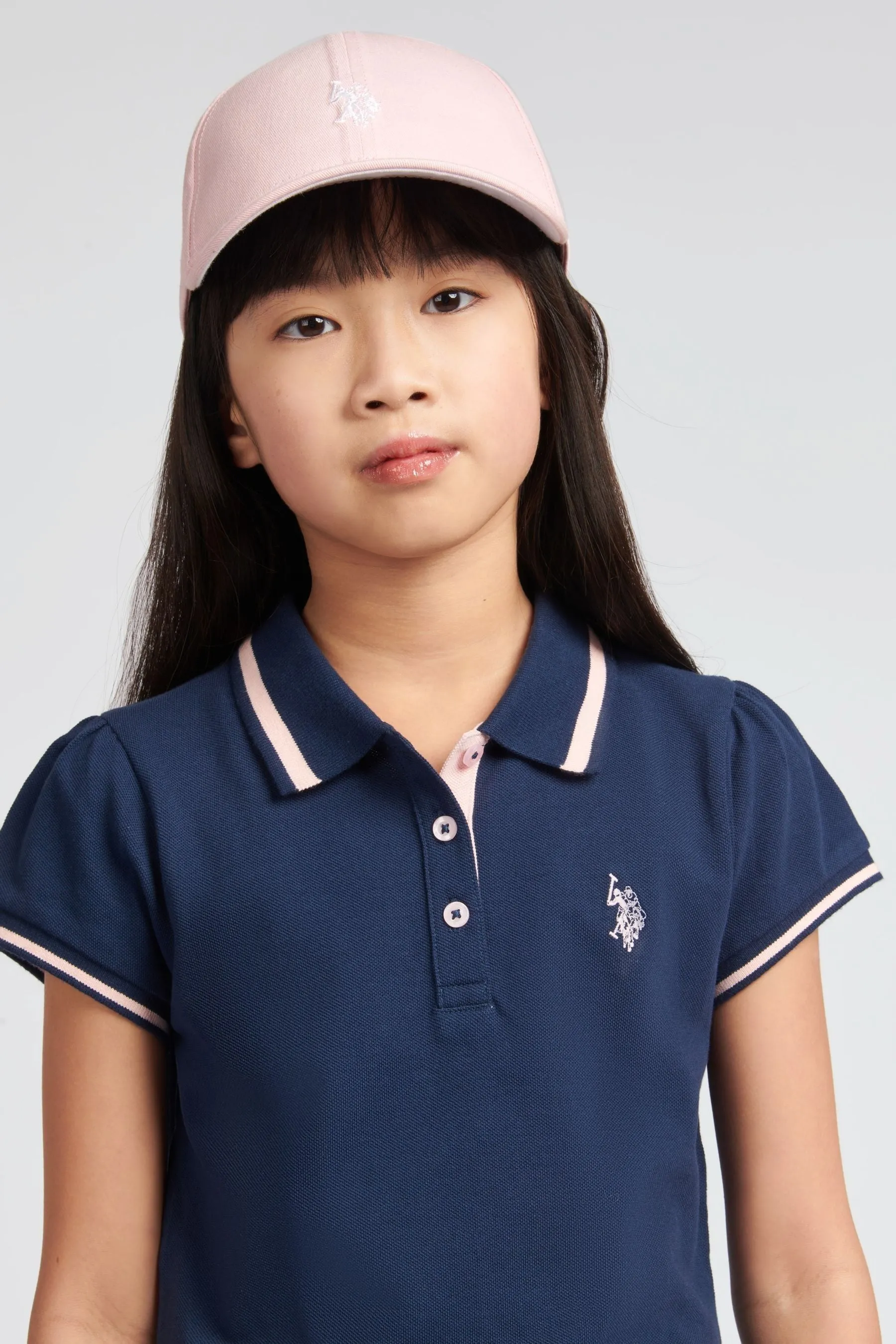 U.S. Polo Assn. Cap Sleeve Girls Polo Shirt    